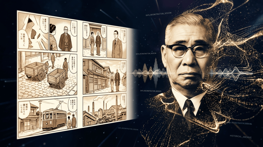 漫画制作ツールとAI生成された初代社長